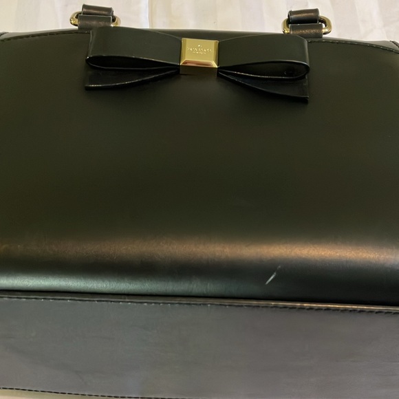 Kate Spade Black Leather with Bow Crossbody Purse - Picture 11 of 14